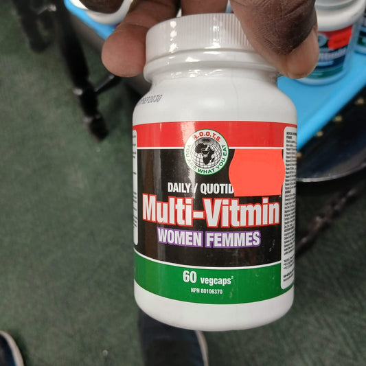 Roots brand Daily Multi vitamins for women under 50 years old. NPN # 80106370